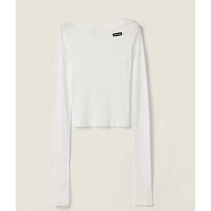 Miu Miu Ribbed jersey top White Size m